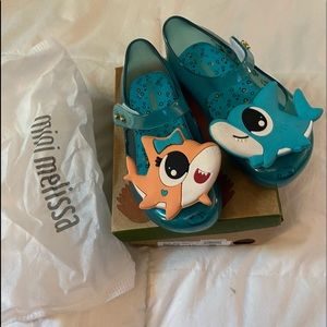 Mini Melissa Little Girl's Shark Ballet Flats.